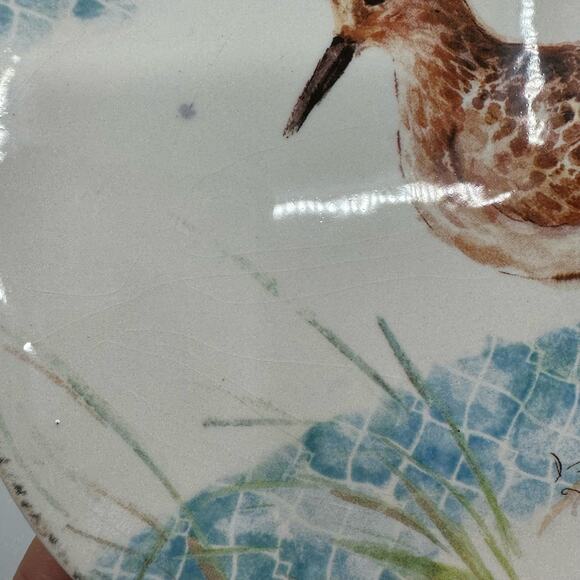 Pier 1 sandpiper bird ocean 8" plates (4) - Picture 6 of 11